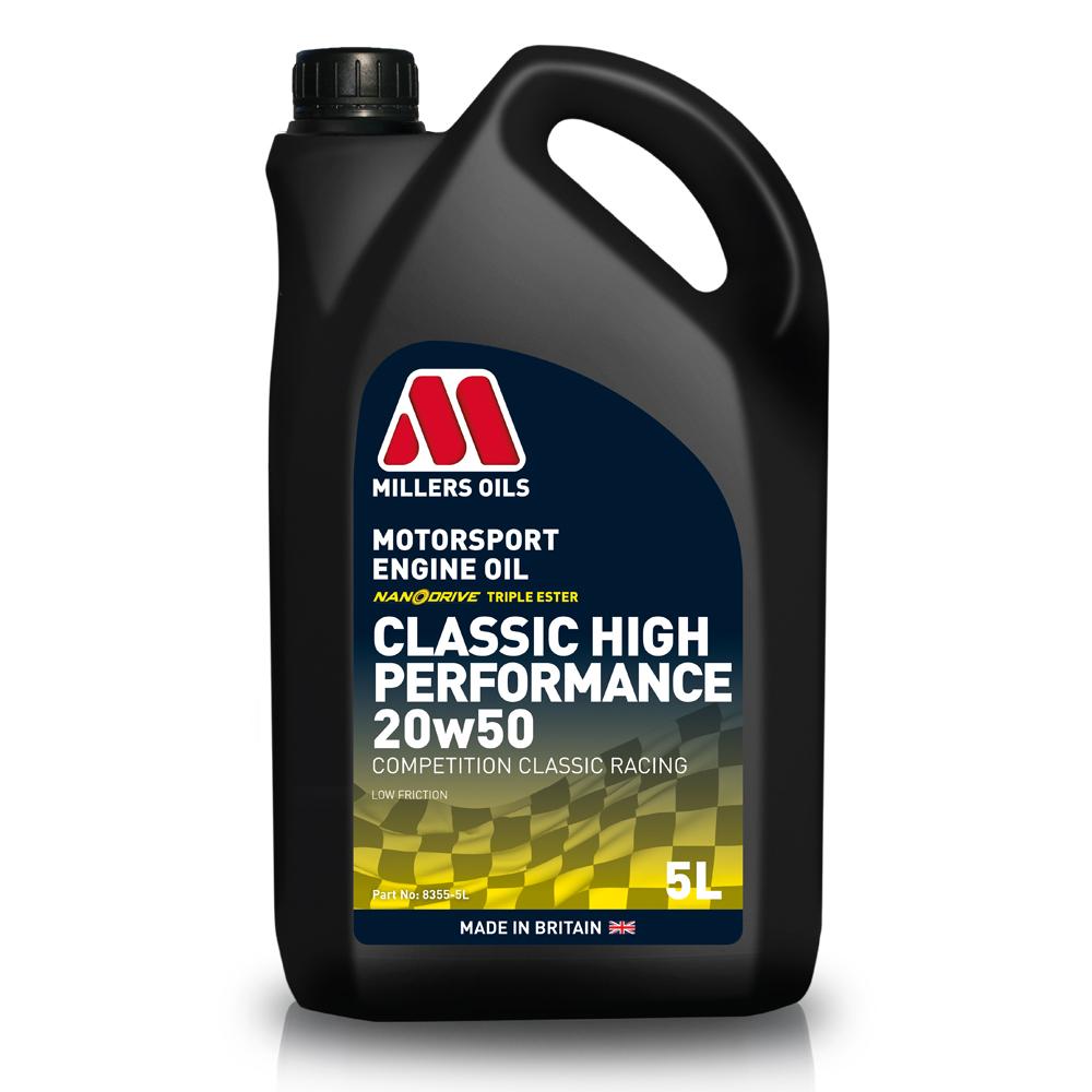 Millers Classic Sport High Performance 20W50NT helsyntetiska Oil (5 liter)
