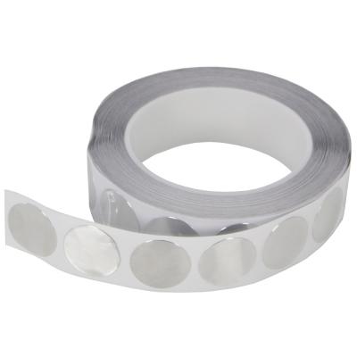 Självhäftande tejpskivor av aluminiumfolie - 25 mm diameter